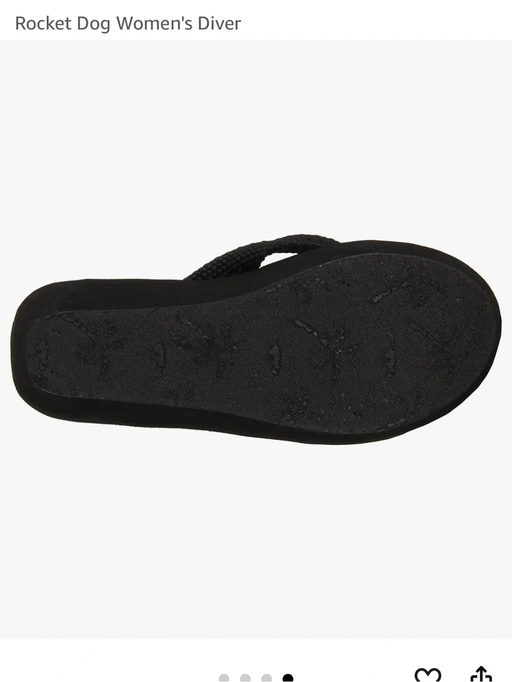Rocket Dog Black Wedge Diver Flip Flops with Pink Logo